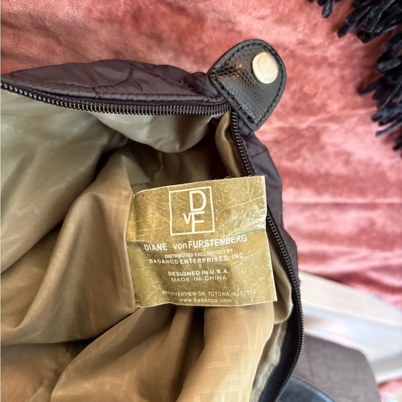 Dvf Diane Von Furstenberg Tote Travel Bag Black with Side Snaps - Picture 11 of 13